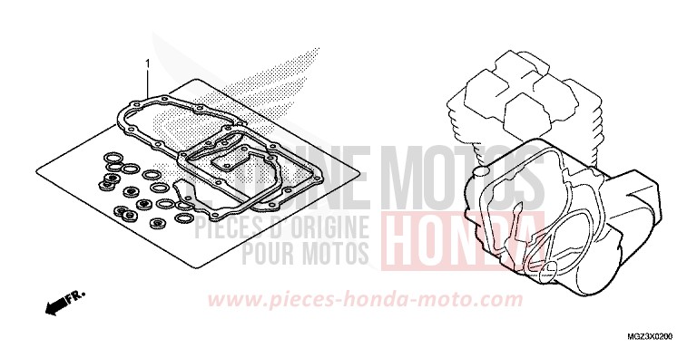GASKET KIT B for CBR500R ABS SEAL SILVER METALLIC (NHA14) from 2014